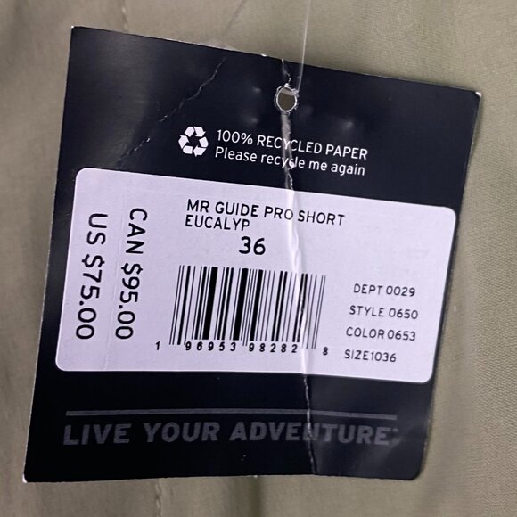 Eddie Bauer First Ascent Guide Pro Shorts Men's 36 Green Khaki Olive Hiking NWT - Picture 5 of 16